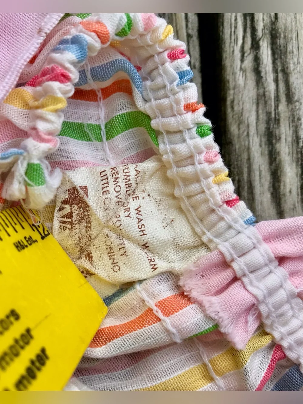 80s Girl Nautical Hat MONTGOMERY WARD Stripe Onepiece Outfit Tooth Fairy Case
